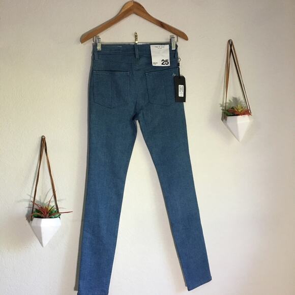 NWT rag & bone double blues high rise skinny jeans - Picture 5 of 6